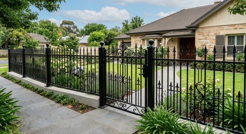 Commercial Wrought Iron Fence Installation