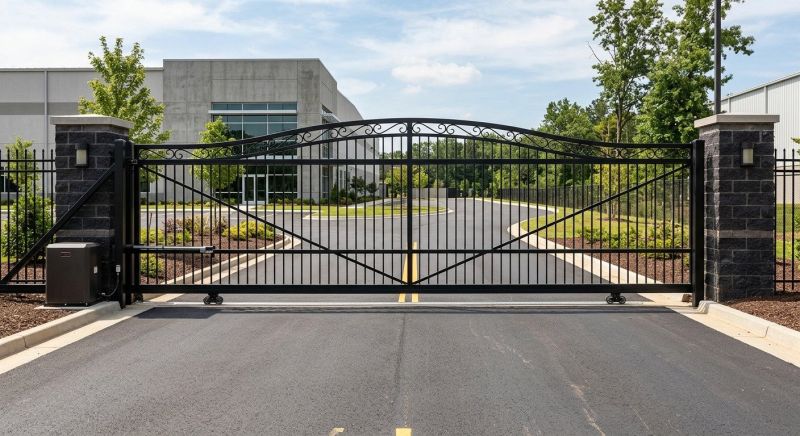 Commercial Wrought Iron Fence Installation