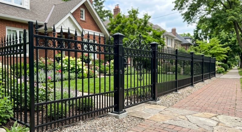 Commercial Wrought Iron Fence Installation