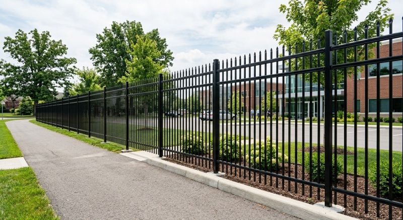 Commercial Wrought Iron Fence Installation