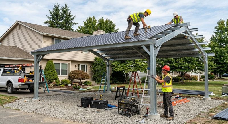 Metal Carport Installation