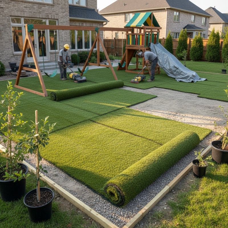 Playground Turf Installation