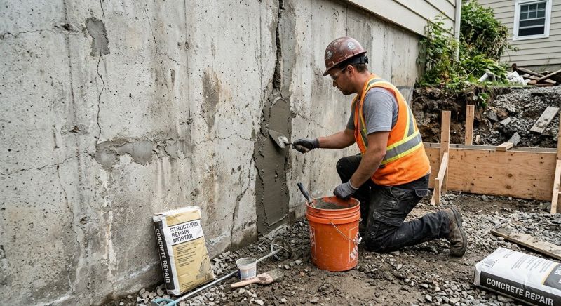 Poured Concrete Wall Repair