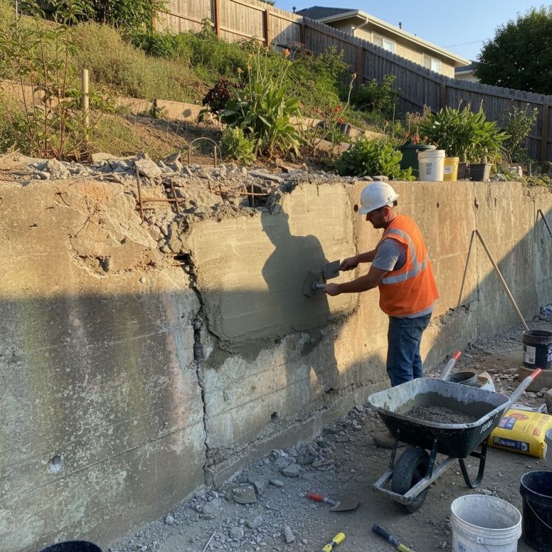 Poured Concrete Wall Repair
