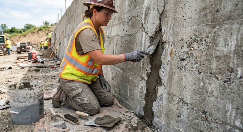 Poured Concrete Wall Repair