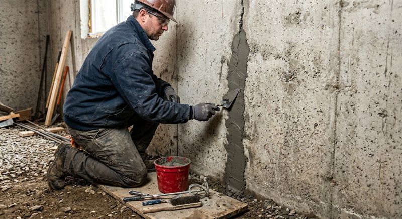 Poured Concrete Wall Repair