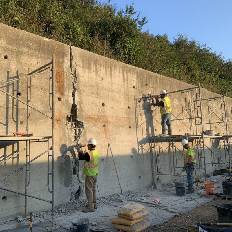 Poured Concrete Wall Repair