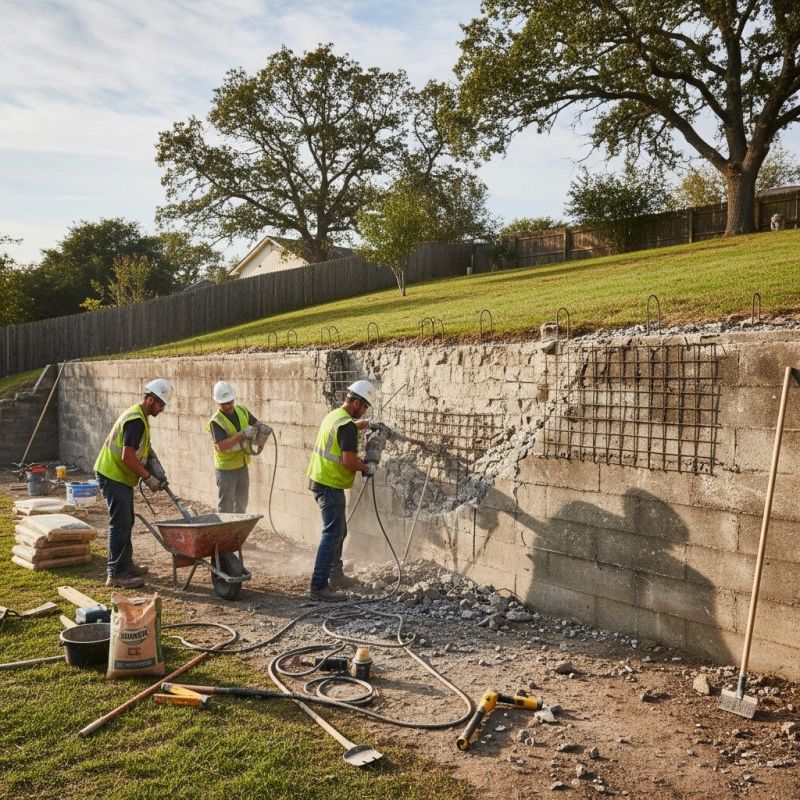 Poured Concrete Wall Repair