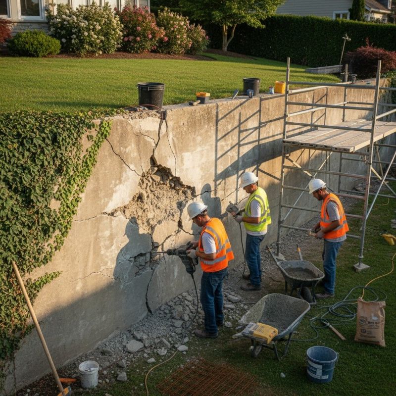 Poured Concrete Wall Repair