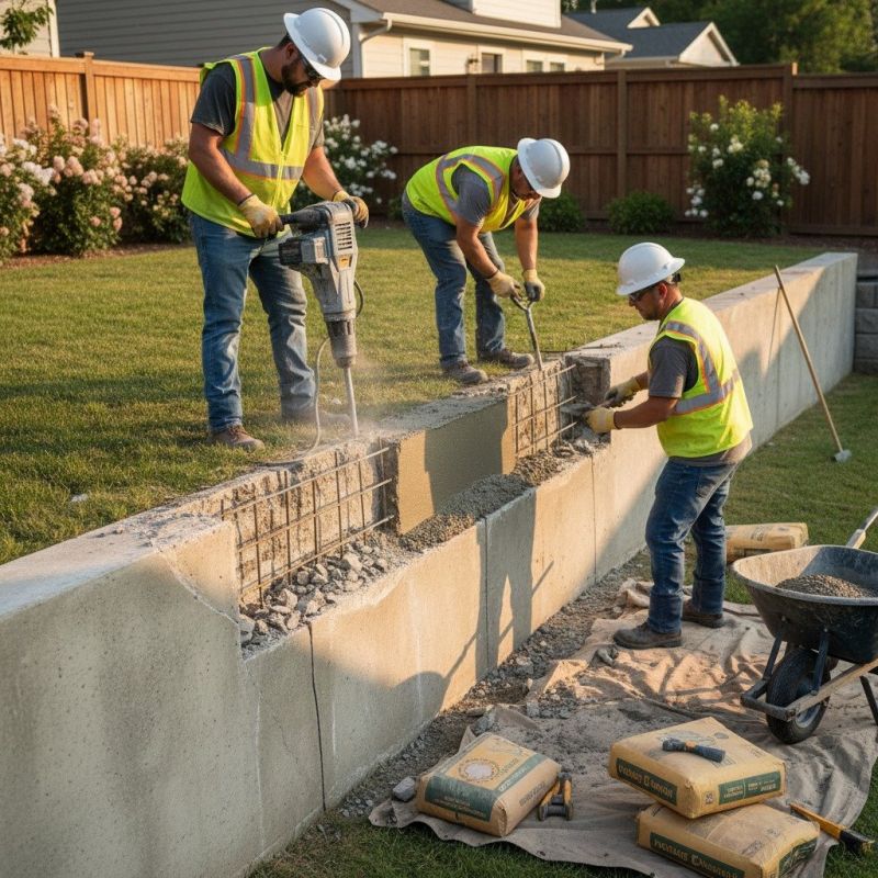 Poured Concrete Wall Repair