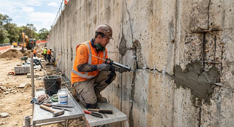 Poured Concrete Wall Repair