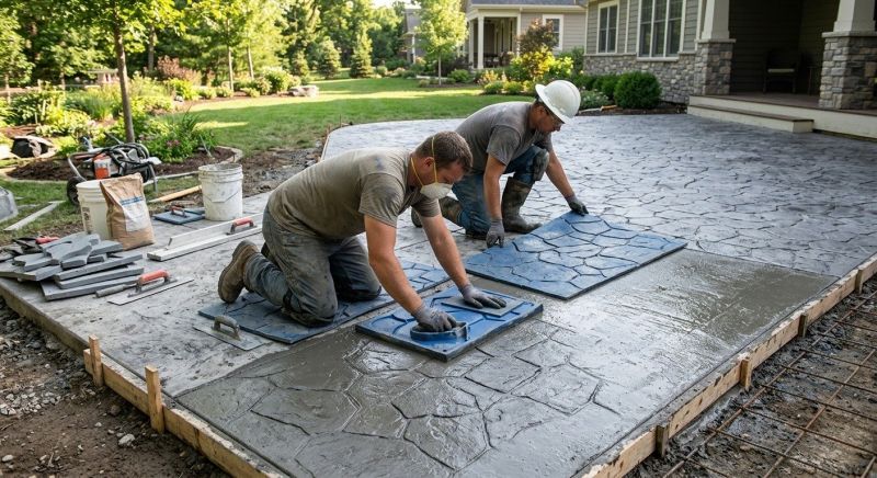 Stamped Concrete Installation