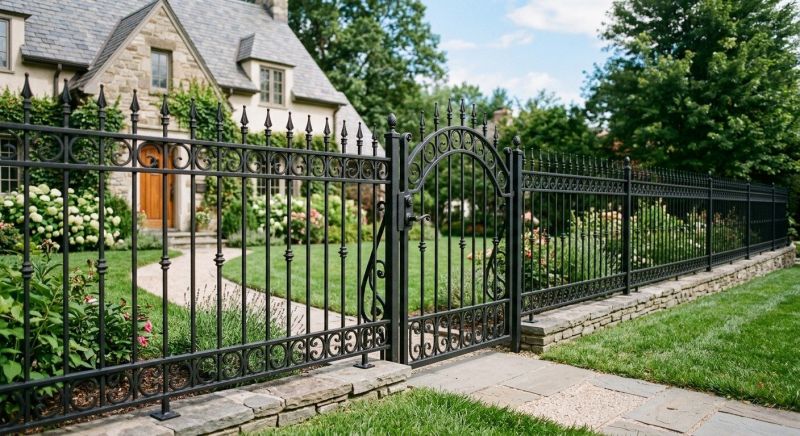 Wrought Iron Fence Installation