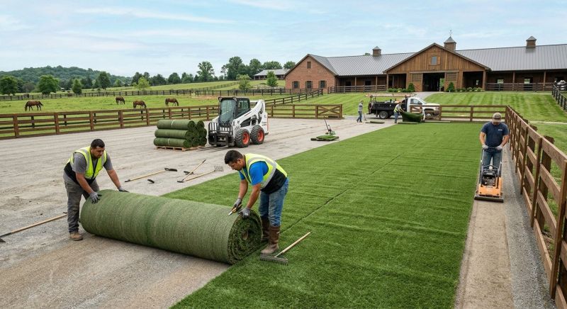 Commercial Equine Turf Installation