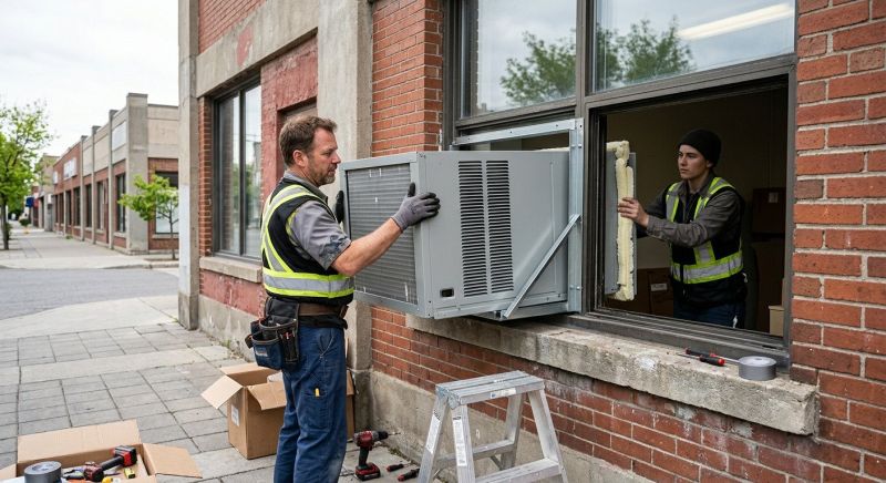 Commercial Window AC Installation